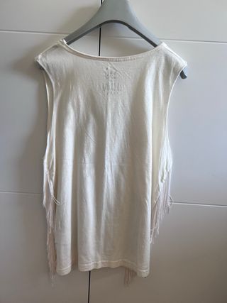 Camiseta Le Cráne con calavera y flecos, unisex