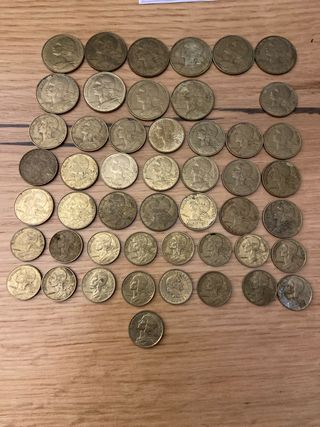 59 Monedas Francesas Céntimos