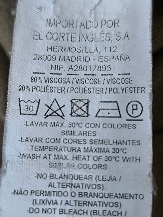 Jersey El Corte Inglés Paisley Morado Talla L