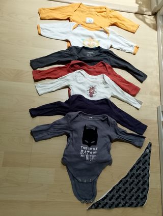 Lote bodys Bebé Manga Larga 3-6 meses (68 cm)