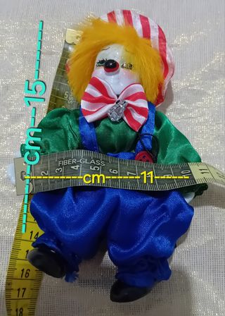Pagliaccio Clown Bambola Ceramica Vintage Nuova