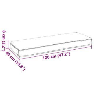 vidaXL Juego de cojines de paleta 2 pcs Rojo vino