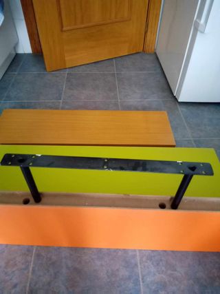  2 Estantería Spaceo madera y metal