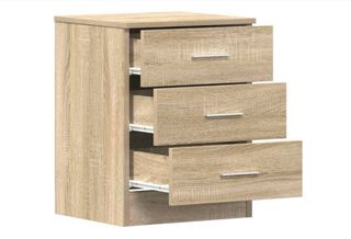 Cómoda de madera blanca y marrón