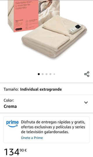 DAGA Manta térmica eléctrica de Sofá Relax 160x120