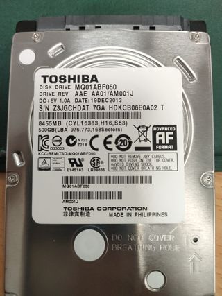 Disco Duro Toshiba MQ01ABF050 500GB