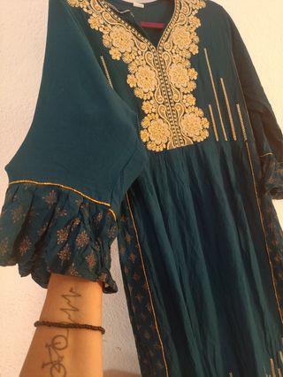 Vestido/Kurta Artesanal Talla M/l