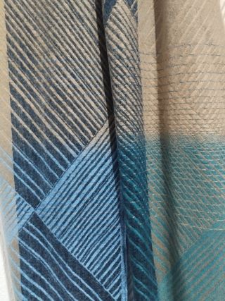 Bufanda tonos azules y beige