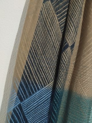 Bufanda tonos azules y beige