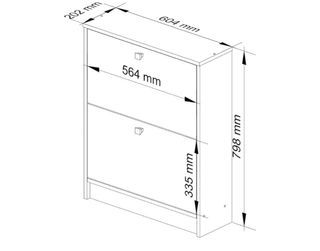 Mueble zapatero de madera