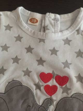 Tutina bimbo/a elefanti e stelle taglia 70