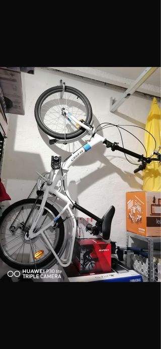 Bicicleta Plegable B'TWIN Blanca
