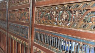 Biombo antiguo de madera Indonesia