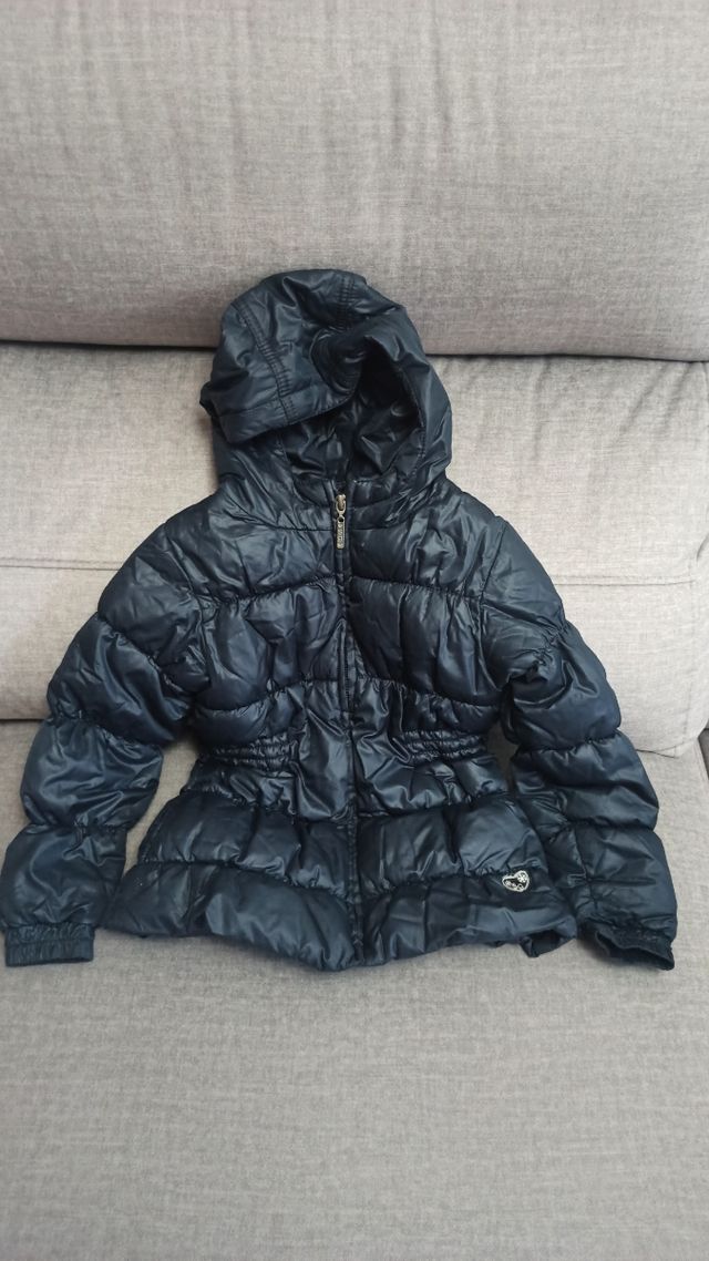 Abrigo Sfera niña capucha azul marino