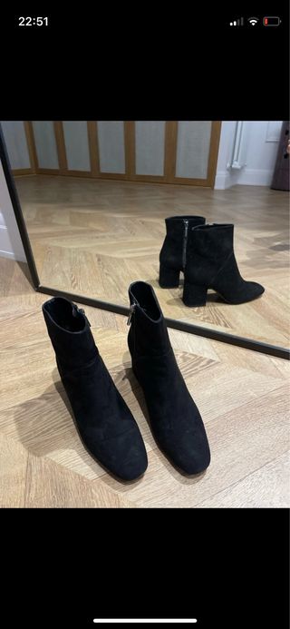 Botines Zara Ante Negros