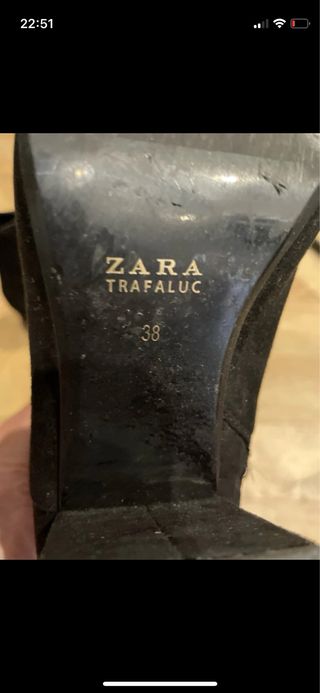 Botines Zara Ante Negros