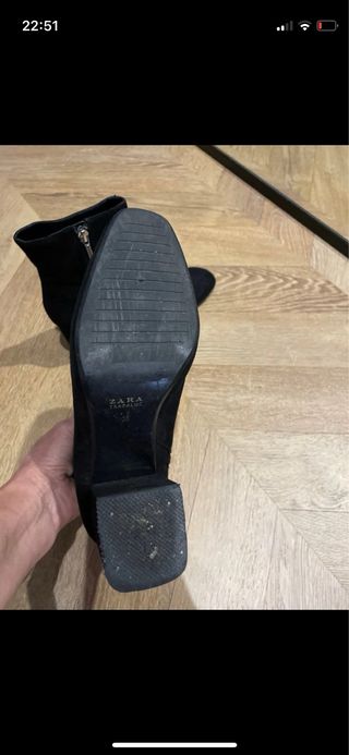 Botines Zara Ante Negros