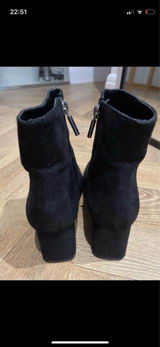 Botines Zara Ante Negros
