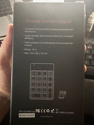 Teclado numérico inalámbrico iClever KP01