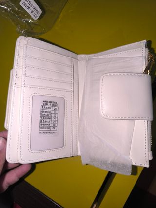 Cartera Monedero Guess Gris y Blanco