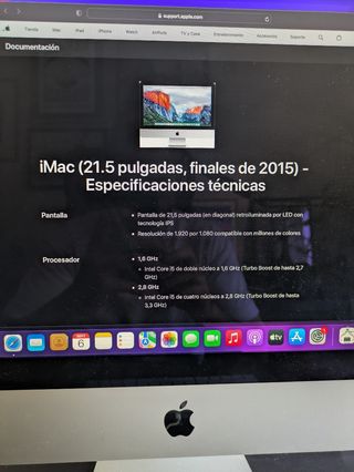 iMac 21.5 2015 Apple Plata