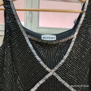 Vestido fiesta lentejuelas negro talla 40