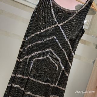 Vestido fiesta lentejuelas negro talla 40