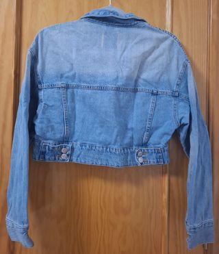 Chaqueta Vaquera Crop Top Bershka Talla XS