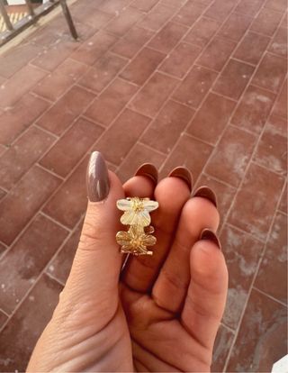 Anillo Zara Flores Dorado Ajustable