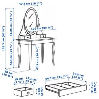 Tocador Ikea Hemnes Blanco