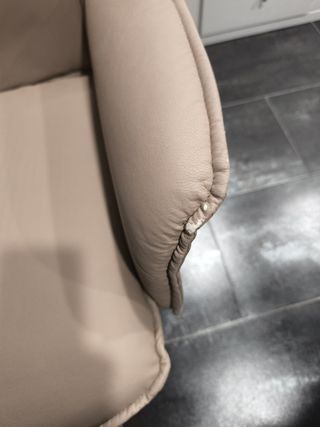 Sillón relax piel beige