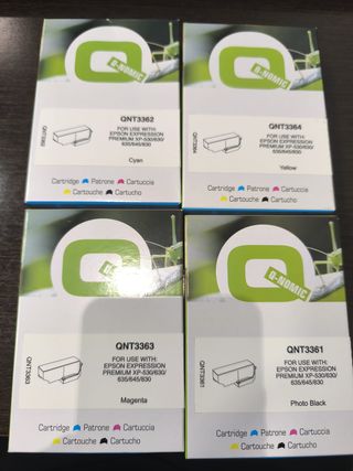 4 Cartuchos Tinta Q-NOMIC compatibles EPSON NUEVOS