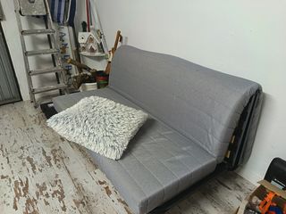 Sofá Cama Gris Tela
