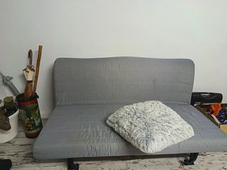 Sofá Cama Gris Tela