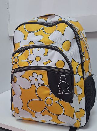 Mochila escolar con estampado floral