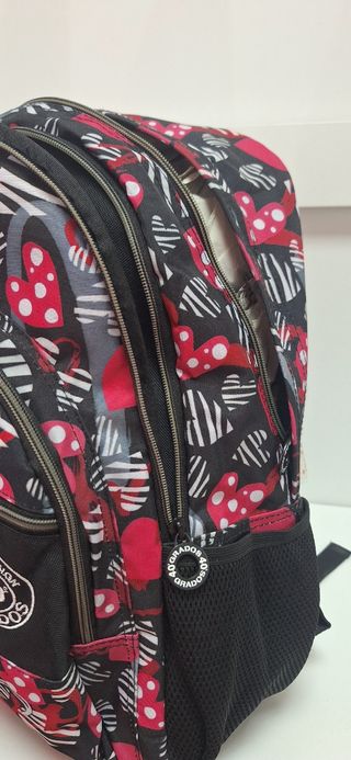 Mochila escolar con estampado de corazones