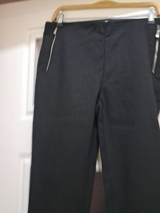 Pantalones negros mujer con cremallera