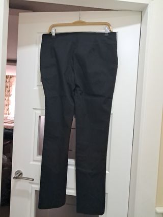 Pantalones negros mujer con cremallera