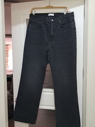 Pantalones negros mujer con cremallera