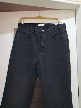Pantalones negros mujer con cremallera