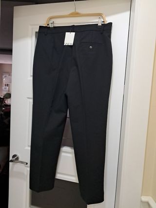 Pantalones negros mujer con cremallera