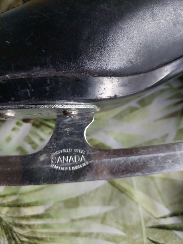 Patines de hielo de cuero negros