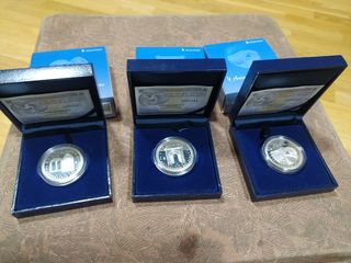 Colección 3 monedas 10 euros plata FNMT