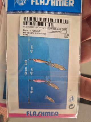 Lote 5 bajos de pesca calamar Flashmer