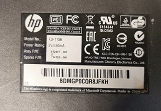 Tastiera HP KU-1156 USB Italiana QWERTY