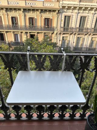 Mesa Balcón IKEA TORPARÖ Blanca Metal