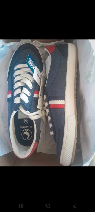Zapatillas El Ganso Talla 42 Azul/Rojo