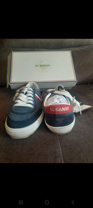 Zapatillas El Ganso Talla 42 Azul/Rojo