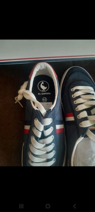 Zapatillas El Ganso Talla 42 Azul/Rojo