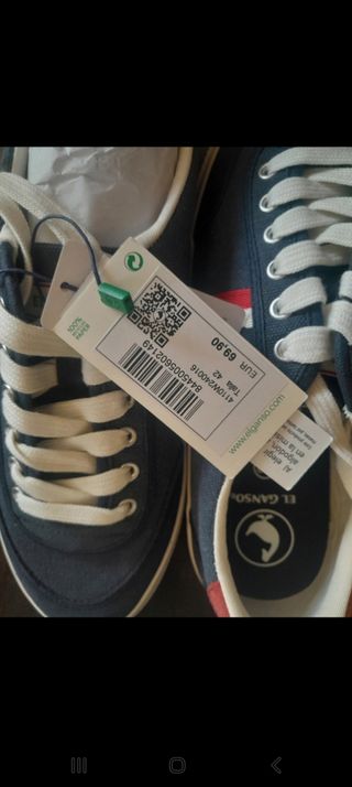 Zapatillas El Ganso Talla 42 Azul/Rojo